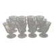12 Baccarat crystal water and wine glasses, Beaujeu model, mid-20th century.