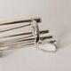 Silver metal modernist table mat