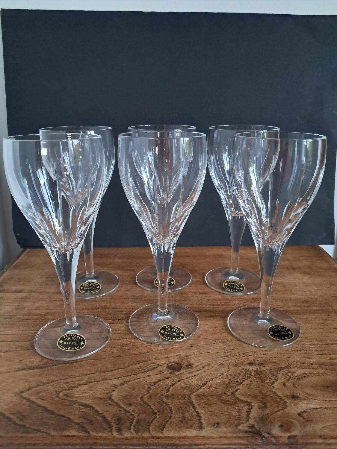 6 crystal wine glasses from Lorraine
