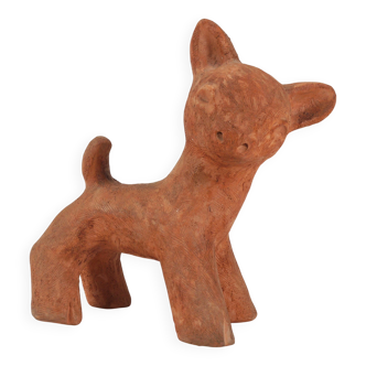 Walter Bosse Large Ceramic Sculpture of Baby Deer, Austria, 1920s