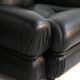 Black leather and tubular steel armchairs, 1970s