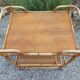 wheeled wicker dessert trolley, console, vintage