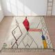 Moroccan rug in natural wool 3x2 m