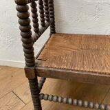 Turned wooden bench