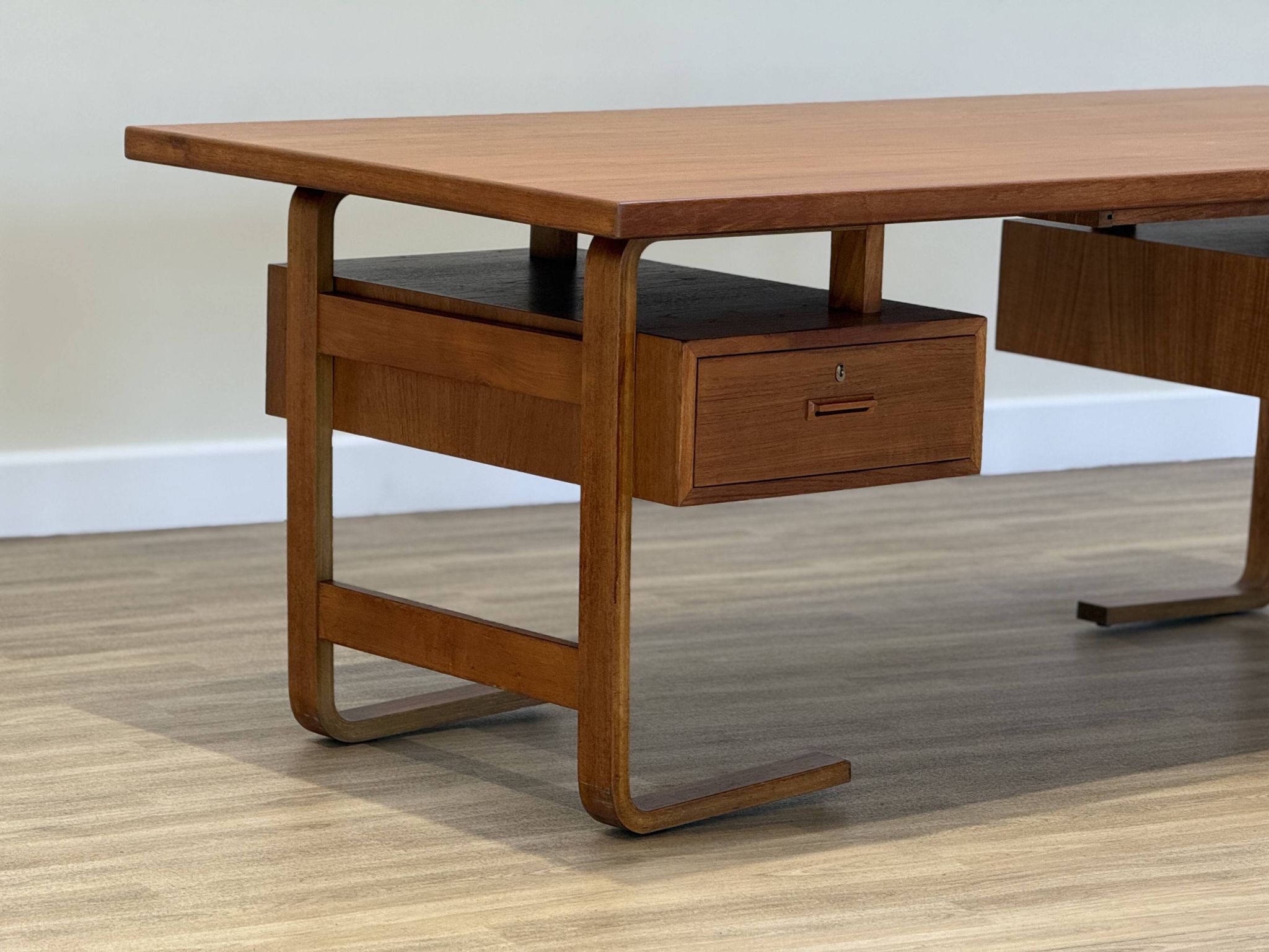 Jørgen Clausen for Brande Møbelfabrik – Large Danish Executive Desk, 1950s