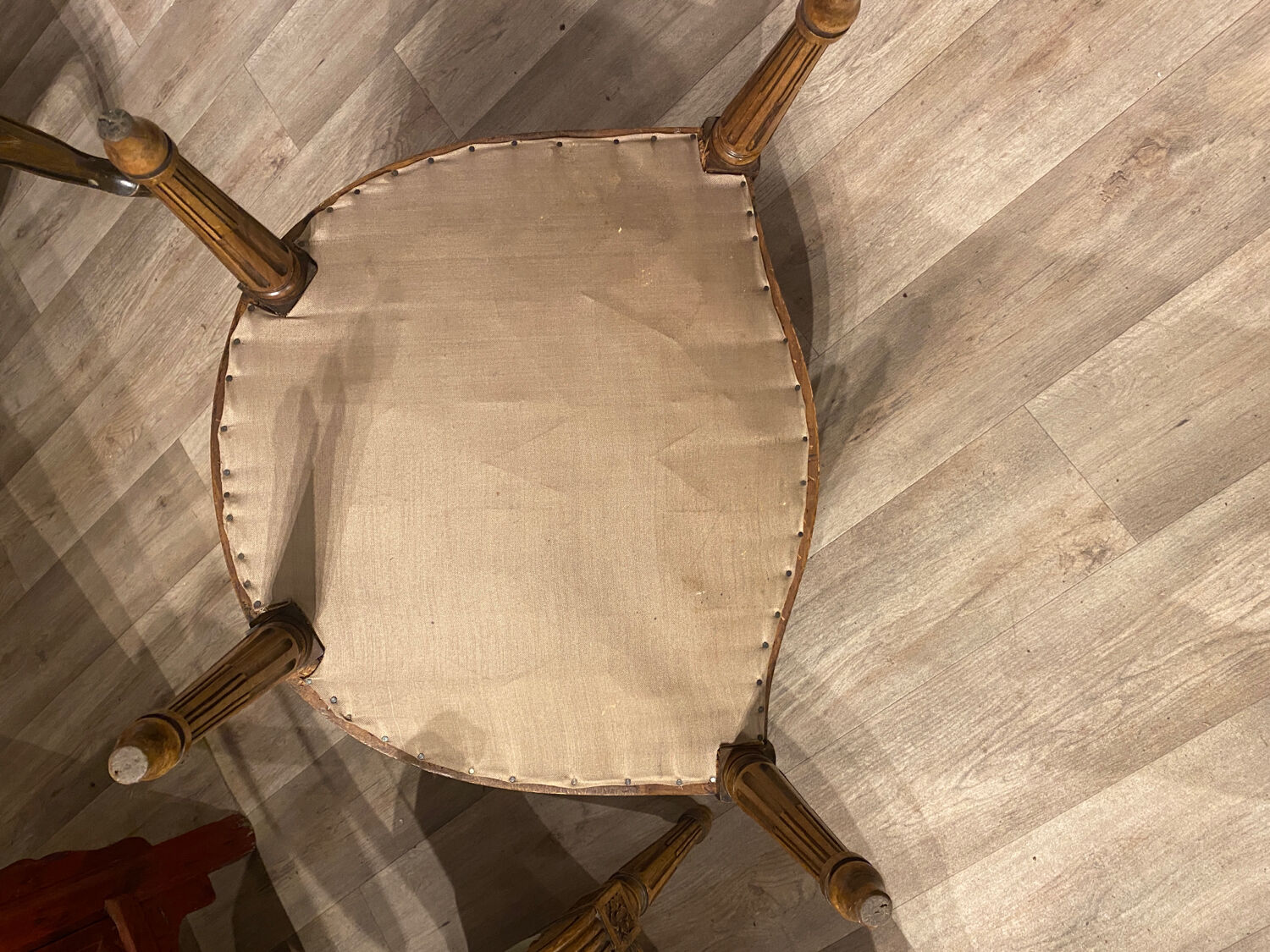 Pair of Louis XVI style medallion armchairs