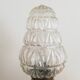 Pair of Ar Nouveau style copper and crystal table lamps vintage 1950s 50s