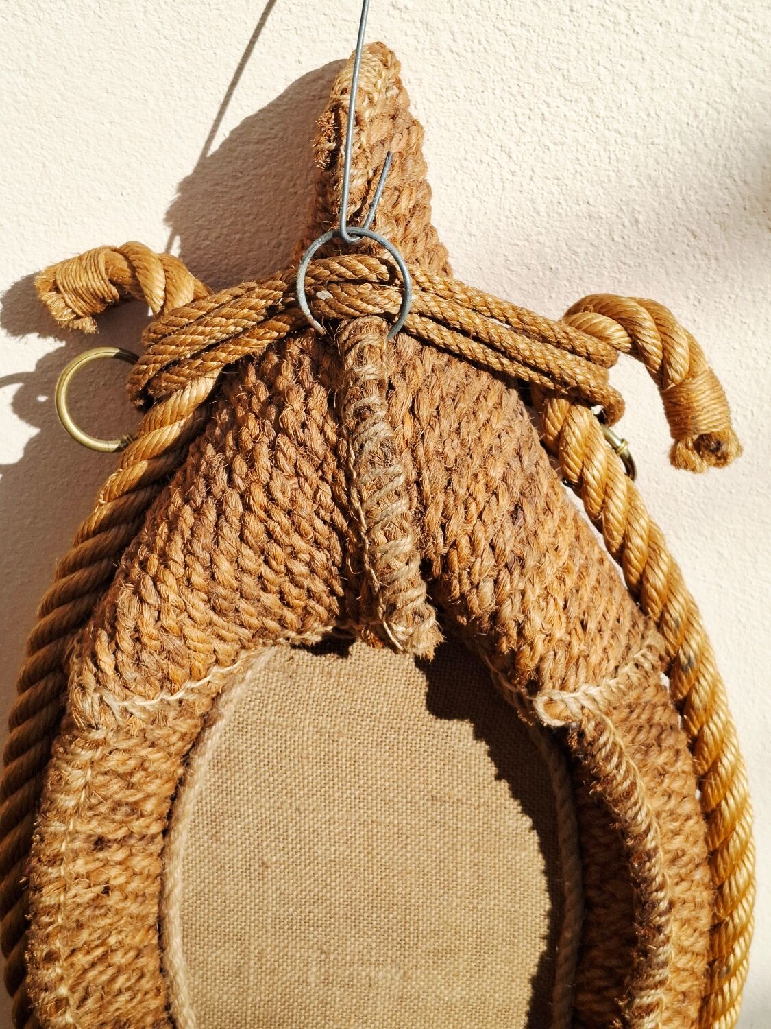 Rope mirror by Audoux-Minnet 1950
