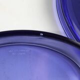 Blue glass Val-Saint-Lambert Vide-Poche, Belgium ca. 1900