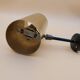 Brass pipe wall light on ball joint