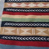 Wool hand-made carpet Kilim multicolor 97x144cm