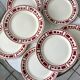 Lot de 7 assiettes plates Badonviller modèle "Barbizon" années 30