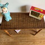 Vintage rattan shelf, console