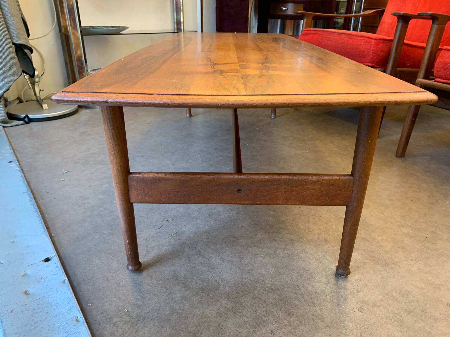 Large Scandinavian teak coffee table
