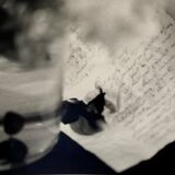 Silver photo, love letter signed on the back, dated 95