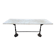 Table de bistrot en fonte de fer et marbre blanc de carrare