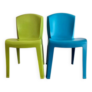 Paire de chaises empilables