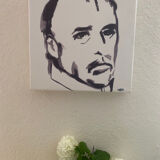 Man - portrait on canvas