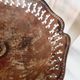 Large three-tiered fruit bowl in iron and brass, French style, rust.