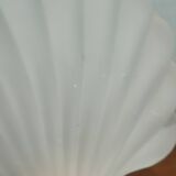 Vintage frosted glass shell wall sconces