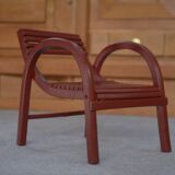 BAUMANN 1930s theatre red bentwood children's chair