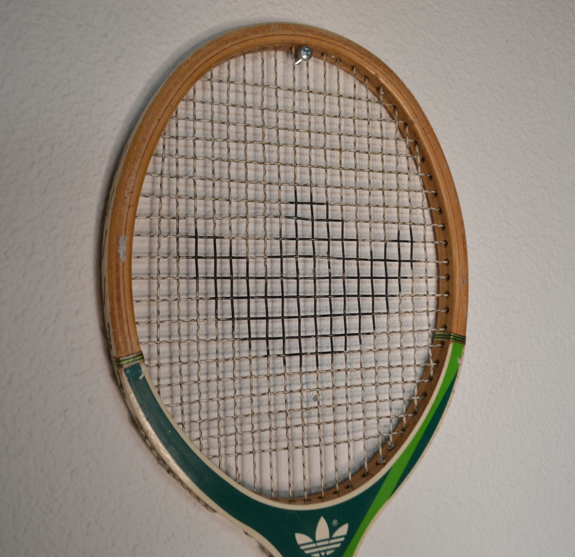 Vintage Adidas Tennis Racket - Green and White