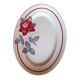 Oval plate Red rose blue Sobral Digoin Sarreguemines Art Deco