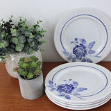 Set of 6 earthenware plates St Amand's