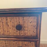 Dresser in rattan, designer Maugrion
