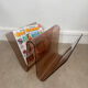 Smoked Plexiglas magazine rack Michel Dumas