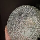 Glass ceiling lamp with small flowers