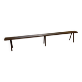 Solid oak farm bench 3m