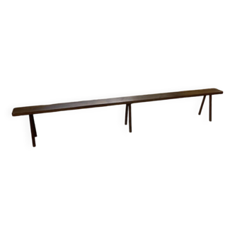 Solid oak farm bench 3m