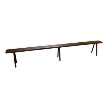 Banc de ferme en chêne massif 3m
