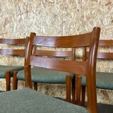 4 chaises en teck Niels O. Möller pour J.L. Moller’s 60
