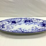 Creil and Montereau - Oval flat in faience model Flora