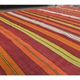 1970s Turkish Hand-Knotted Wool Kilim Flatweave Striped Rug 134x252