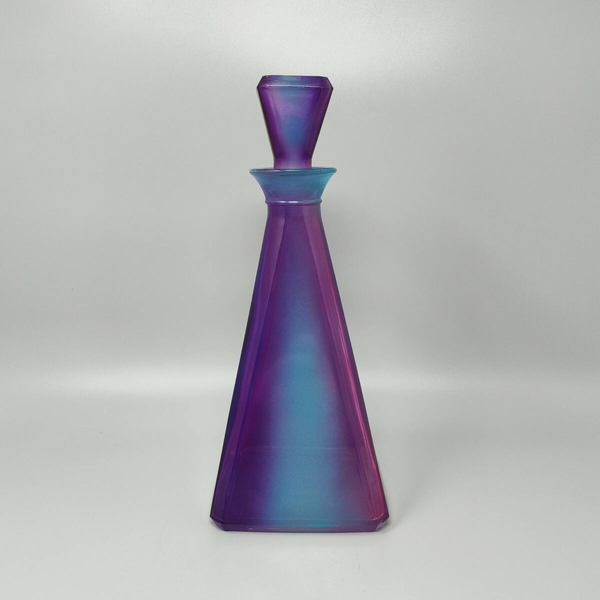 1970s Stunning Decanter or Decorative Bottle by Luigi Bormioli. Made in Ita