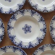 14 deep plates Terre de Fer Jules Vieillard Bordeaux Rouen