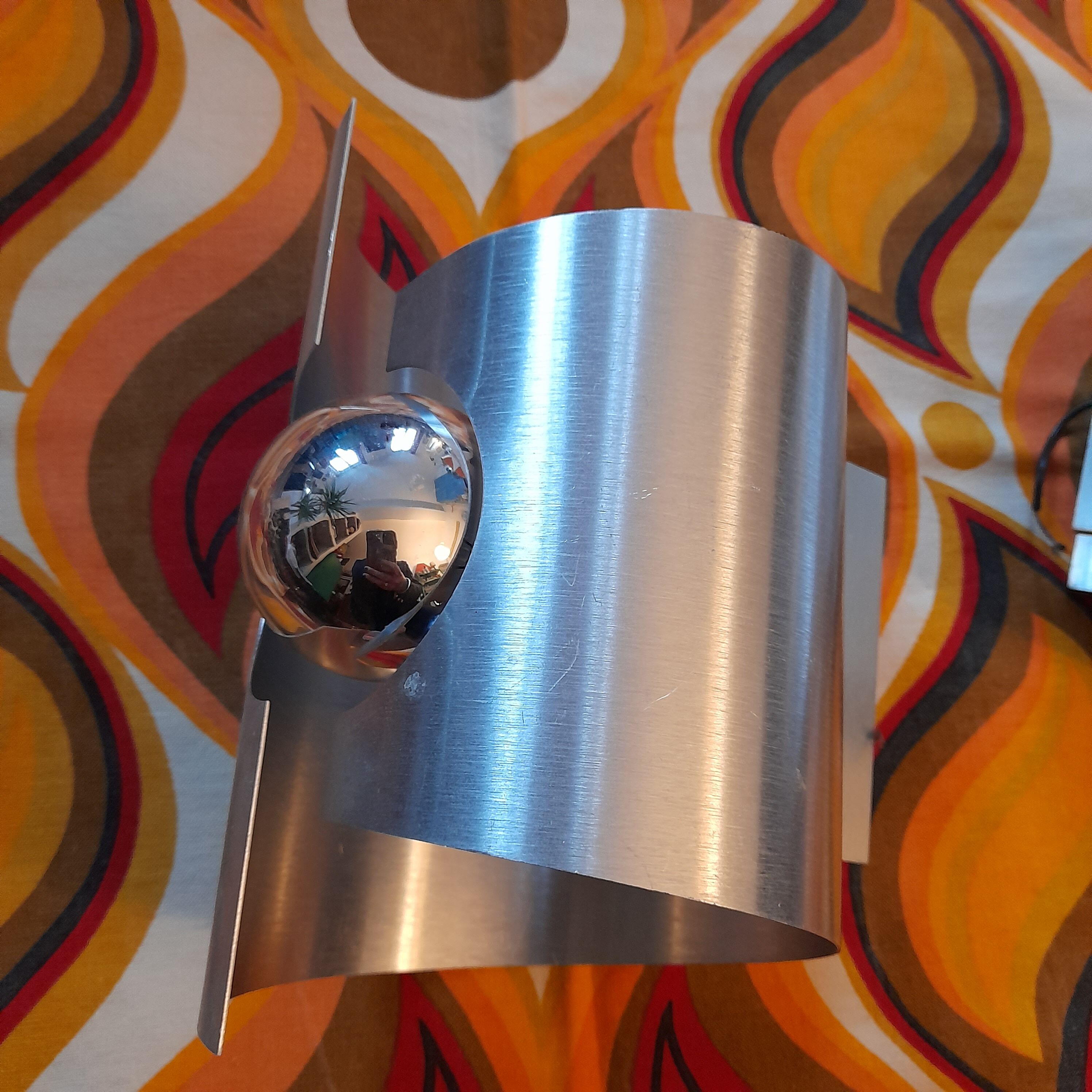 2 wall lamps space age 70s