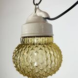 Vintage white porcelain pendant light, 1970s