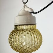 Vintage white porcelain pendant light, 1970s