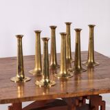 2x Hans Bølling Brass Candlesticks for Torben Ørskov, Denmark 1950s