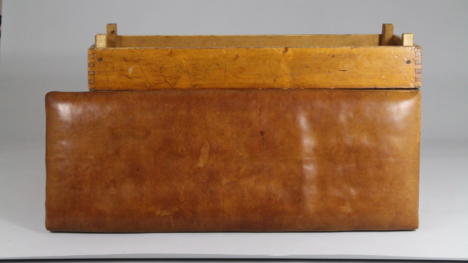 Leather gym box, bench 1930s
