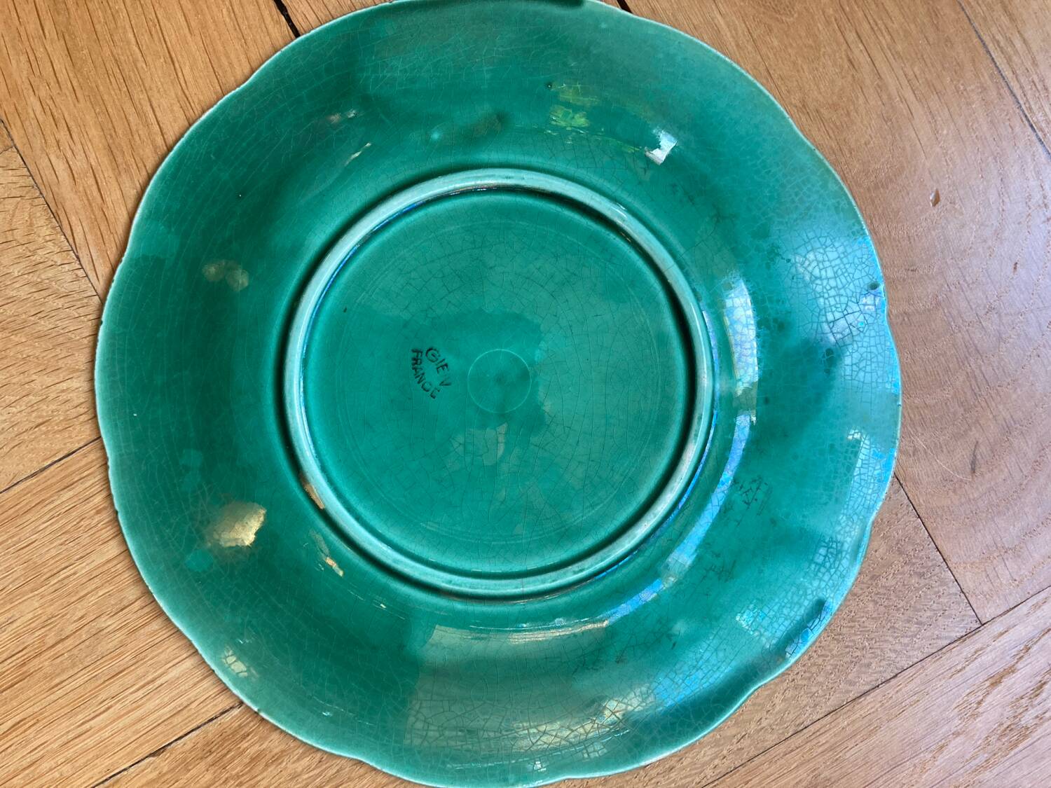 Gien Leaf Slush Dessert Plates