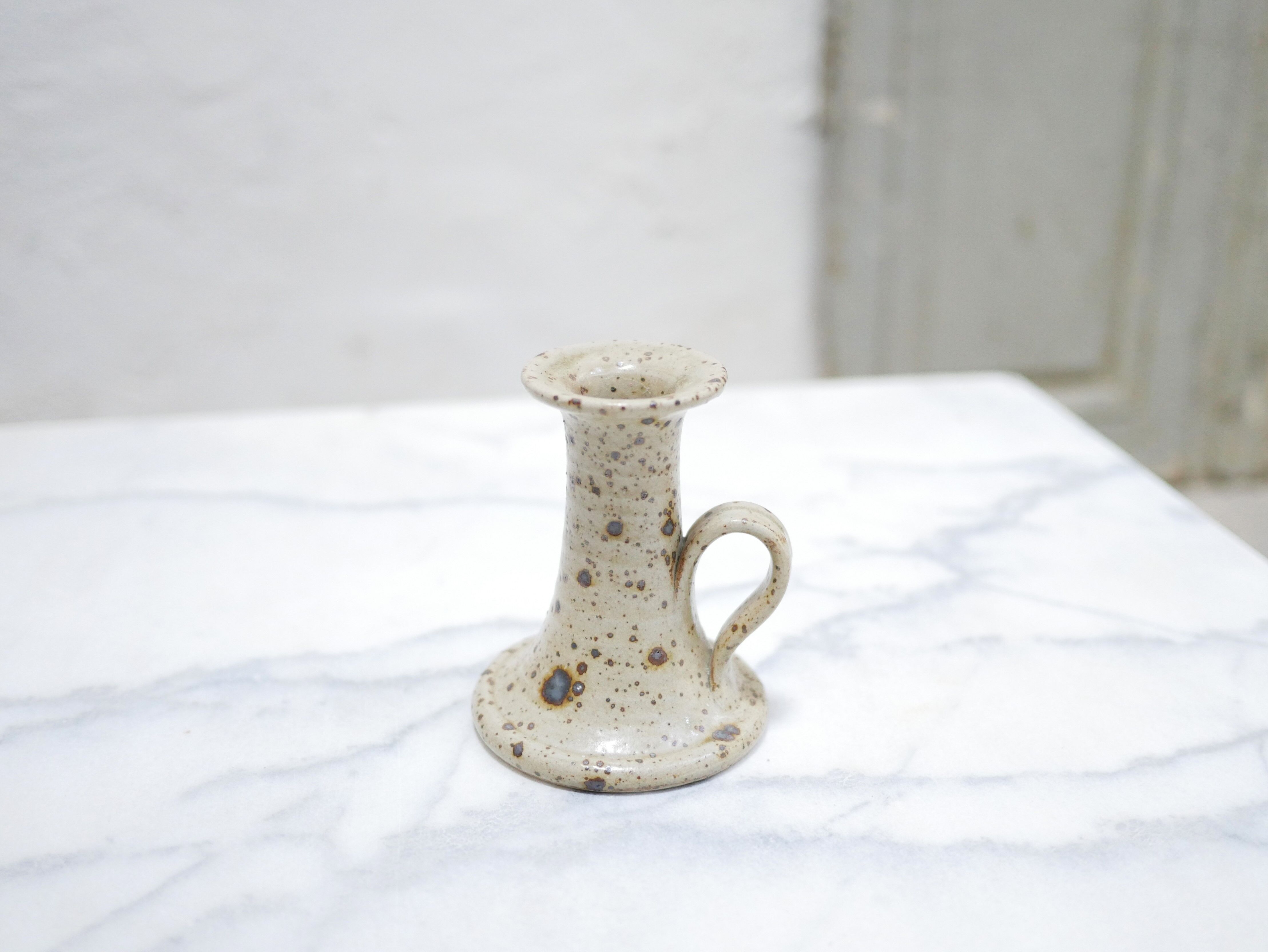 Bougeoir vintage en grès pyrité