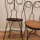 Pair of vintage chairs in wood and metal