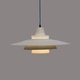 Vintage David Mogensen White Pendant Lamp, Super Light A/S, Danish Mid-Century