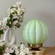 Vintage mint green opaline globe table lamp