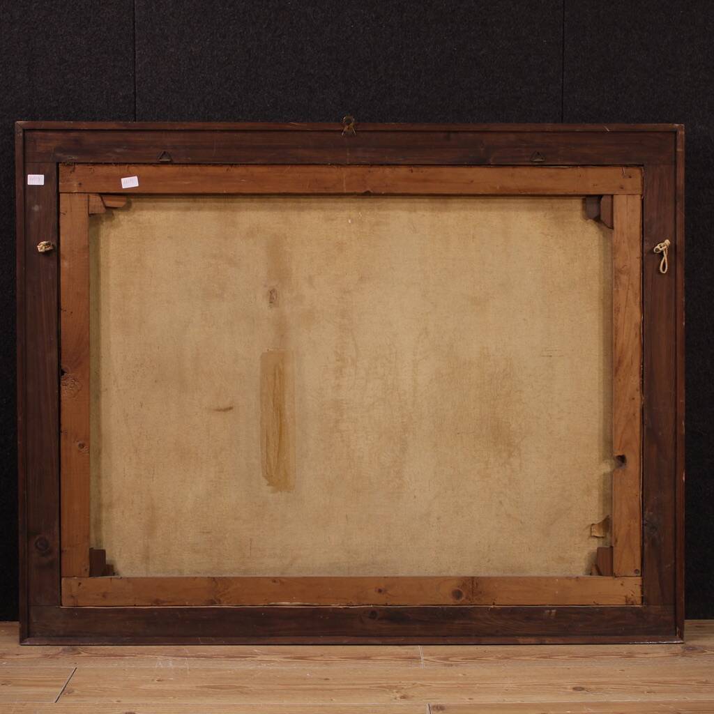 Italian painting signed Mattia Traverso, genre scene